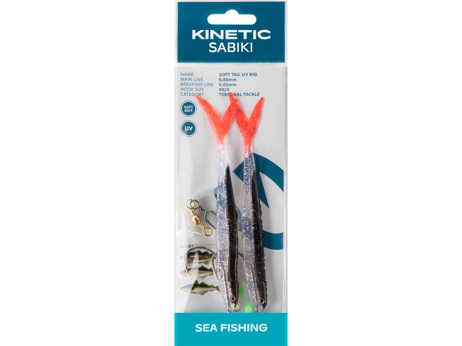 Kinetic Sabiki Soft Tail UV #8/0