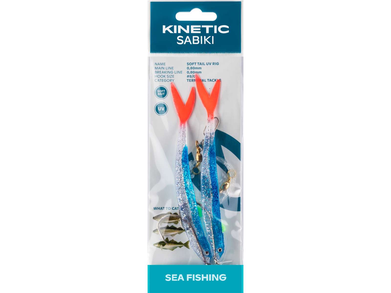 Kinetic Sabiki Soft Tail UV #8/0