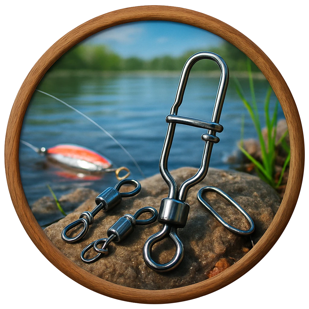swivel and snap near the lake