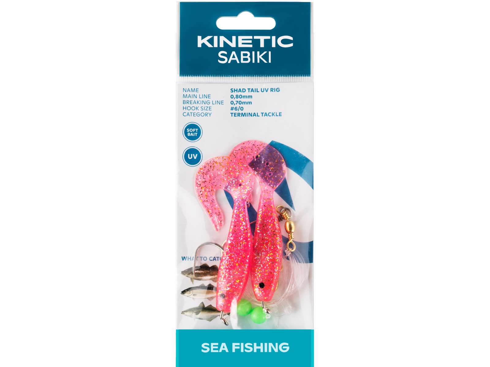 Kinetic Sabiki Shad Tail UV #6/0