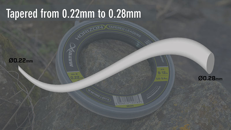 Matrix Horizon X Tapered Shock Leader - 8lb / 12lb (12m)