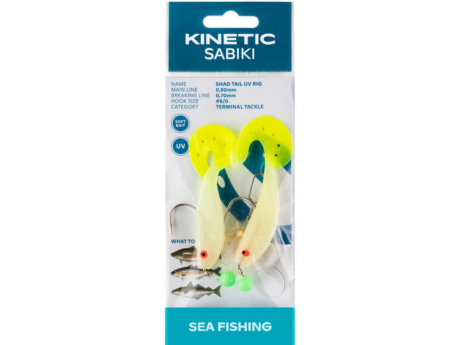 Kinetic Sabiki Shad Tail UV #6/0