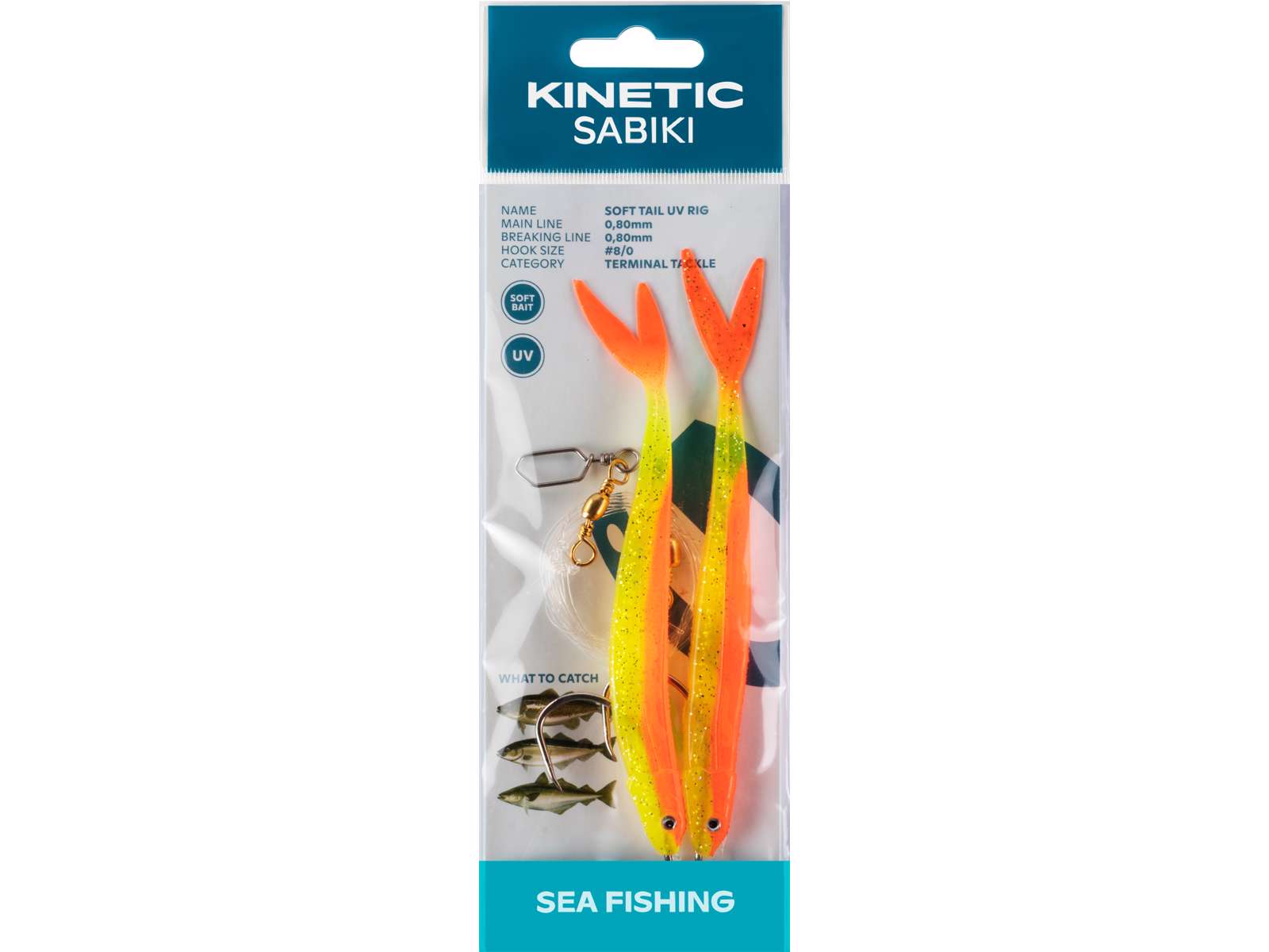 Kinetic Sabiki Soft Tail UV #8/0