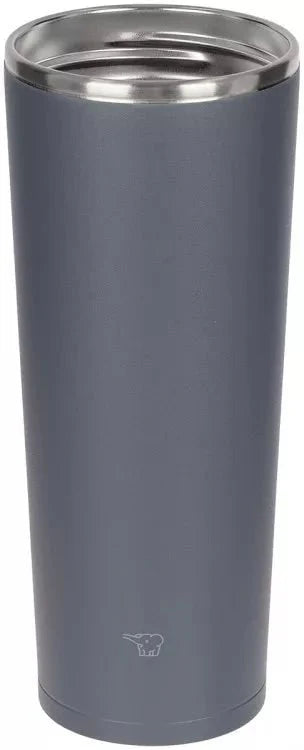 Zojirushi SX-JS40PM gray tumbler with lid shown from top angle