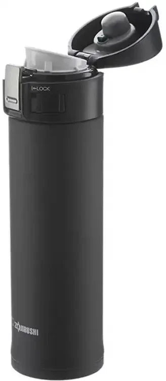 Zojirushi SM-PDX black slim vacuum insulated travel mug side view