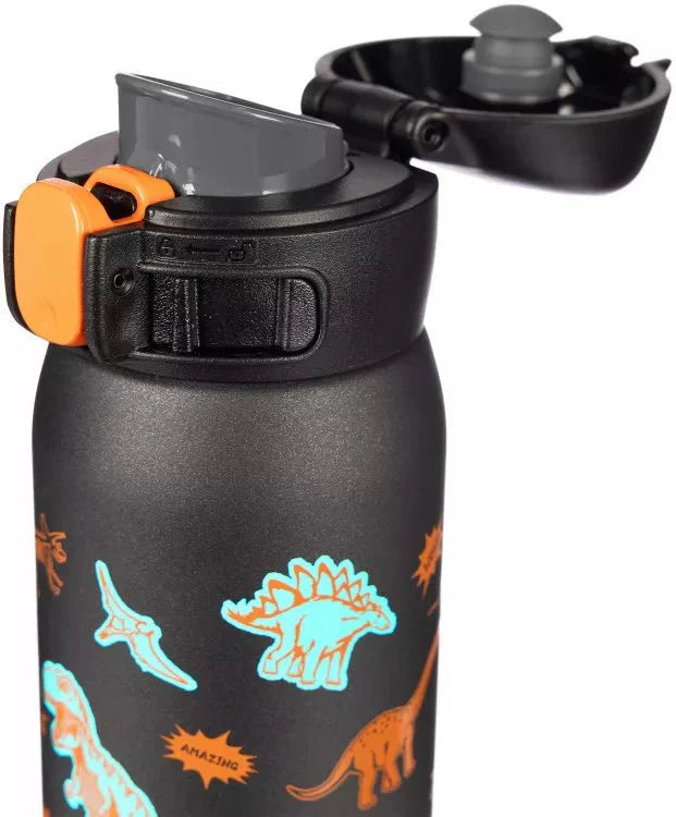 Zojirushi black insulated mug 480ml with flip-open lid, BPA-free design trusted by families in Ireland