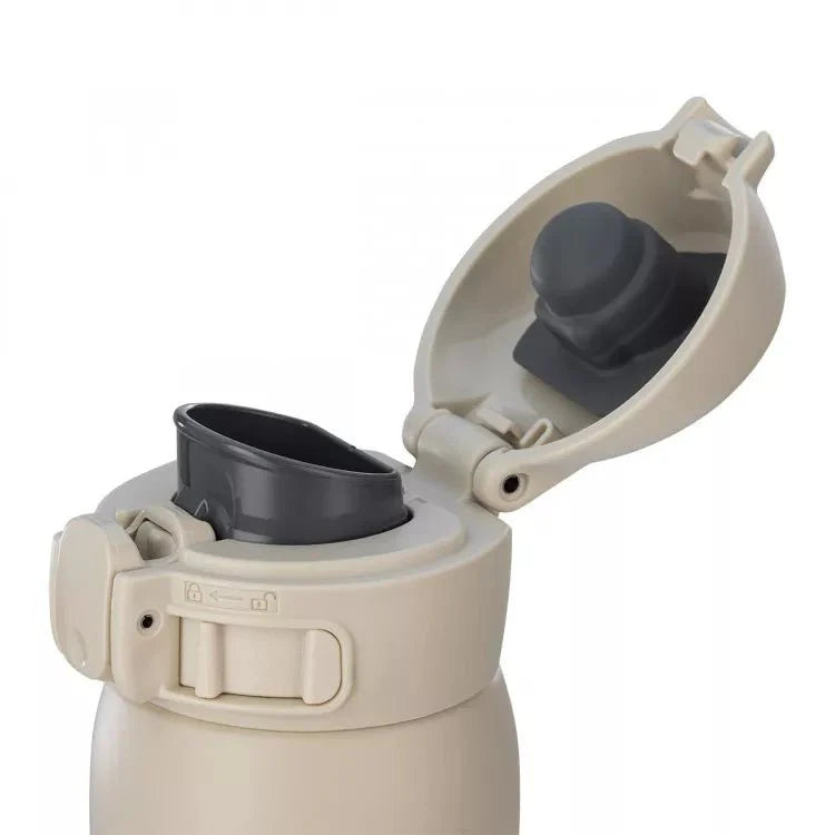 Zojirushi SM-WP24CM 240ml champagne beige thermo mug with one-touch open lid, lightweight and leak-proof for Ireland lifestyle