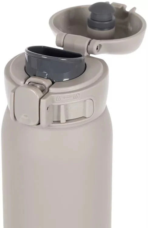 Zojirushi SM-WS Sand Beige travel mug with flip-open leak-proof lid, BPA free insulated cup for Irish commuters