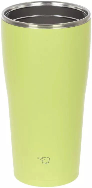 Wide mouth opening of the Zojirushi SX-HA yellow insulated mug for easy filling and cleaning