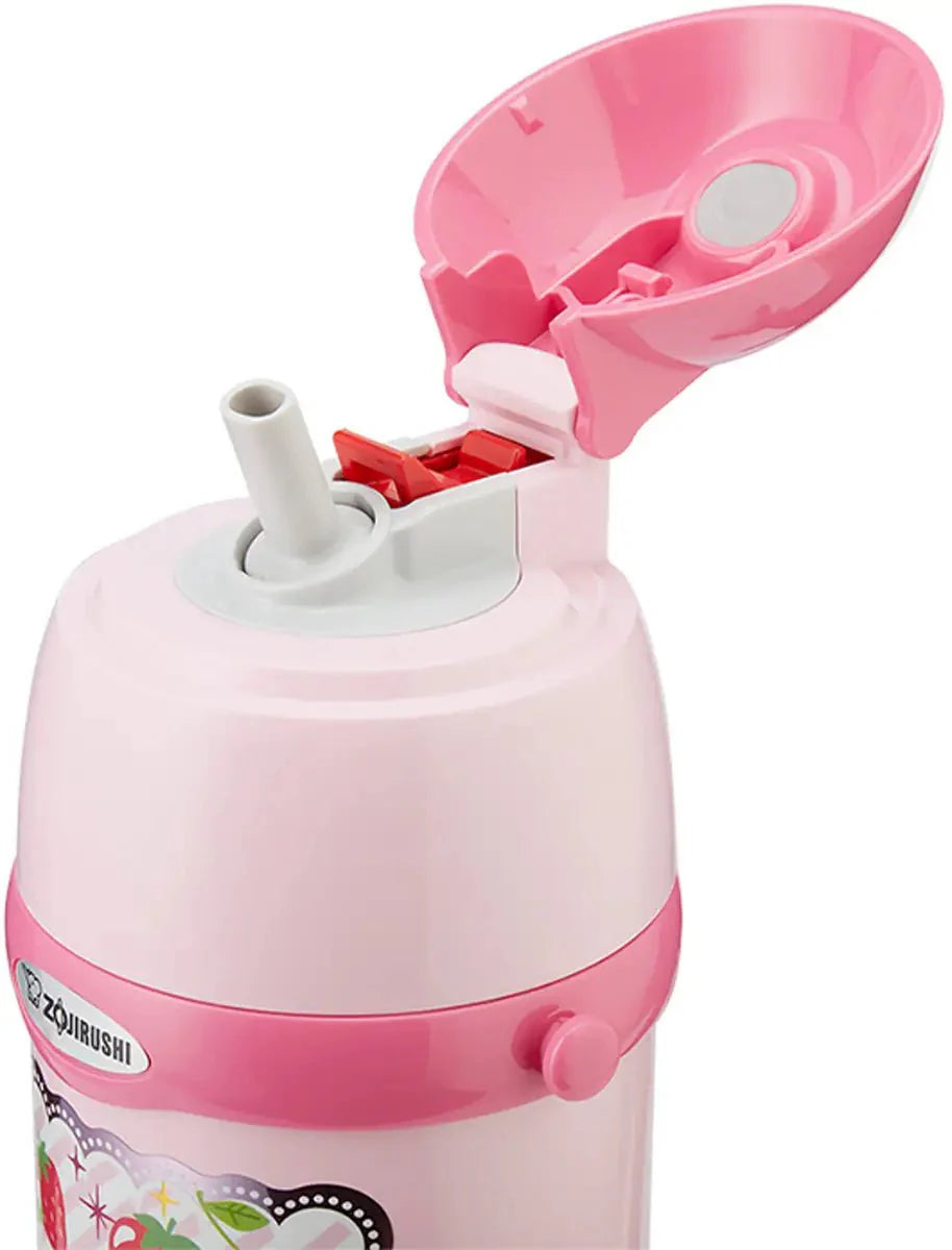 Zojirushi SC-ZT Kids Thermos Bottle pink top view with removable lid