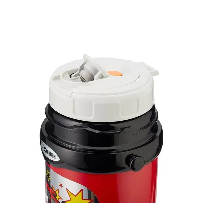 Zojirushi SC-ZT Kids Thermos Bottle red top view with removable lid
